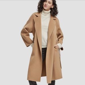 Nap Loungewear Tie-Waist Wool Wrap Coat - L